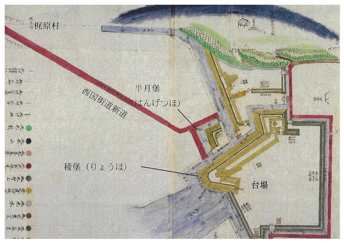 梶原台場関門絵図